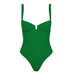 Monday Swimwear CLOVELLY ONE PIECE - PALM GREEN CRINKLE